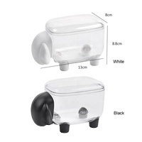 Graziosa <span class=keywords><strong>pecora</strong></span> creativa Mini scatola di plastica con tampone di cotone a prova di polvere Organizer Desktop per la casa e la conservazione cosmetica 1 pz - Product Image 2