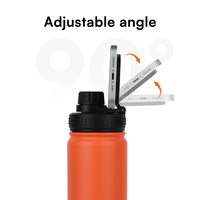 Hong Ling Top Rated Isolé En Acier Inoxydable Sport Bouteille D'eau Gym Couvercle Magnétique Téléphone Stand Bouteille Gym Yoga Bouteille D'eau