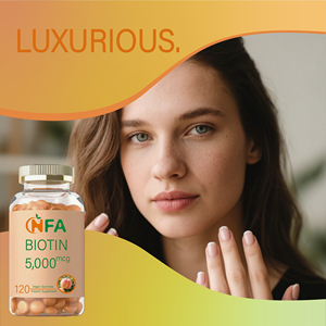 Bonbons à la biotine haute puissance 5000mcg Gummies avec une délicieuse saveur de pêche naturelle Supplément de santé sans gluten Bonbons Gummies - Product Image 3