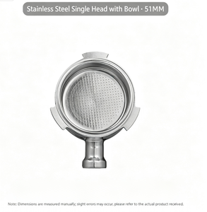 Portafiltro sin Fondo de Acero Inoxidable de 51 mm con Tres Orejas, Compatible con Cafeteras <span class=keywords><strong>Delonghi</strong></span> - Product Image 1