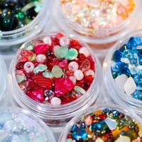 Xiaohongshu DIY Wearable Nail Art Material Kit 3D Glitter Diamantes de imitación sueltos y 111-150 Accesorios de vidrio Diseño simple fresco
