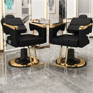 Sillón de Peluquería Semi-Reclinable Ajustable para Estilismo, Sillón de Salón de Lujo Moderno en Cuero PU Resistente - Product Image 6