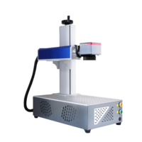 Mesin Penanda Laser Serat Mini Portabel Bench-Top Air Baru 20W DXF PLT BMP AI 3D Multifungsi