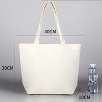 Sac fourre-tout en coton uni personnalisé 30*20*10CM, sacs en toile réutilisables pour courses, sacs en tissu pour la publicité, la promotion et les cadeaux DIY