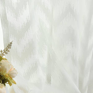 Tende trasparenti per finestre di lusso con luce geometrica decorazione del soggiorno e garza oscurante con tenda Moq bassa - Product Image 6