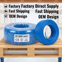 Câble électrique industriel BV1.50mm à âme unique en cuivre massif 99,995% isolé PVC 450/750V pour chauffage automobile, usage domestique et bâtiment