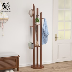 china supplier cheapest customization in stock ready to ship floor clothes rack new designed bedroom furniture wood coat rack - Product Image 6