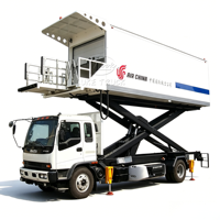 Camion de traiteur aéroportuaire de haute qualité avec caisse en acier inoxydable, véhicule de chargement alimentaire pour avions, diesel/électrique 150-250 ch