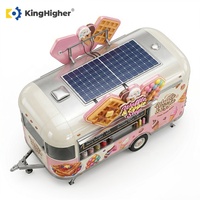 Remorque de cuisine mobile personnalisée en acier inoxydable, camion à gaufres, station de vente de crème glacée, pour entreprise commerciale de restauration de rue