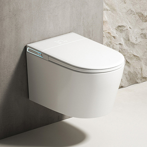 Intelligent Wall-Mounted <strong>Toilet</strong> With Built-in Cistern P-Trap Remote Control Seat Heating &amp; Foam Shield-Easy Install - Product Image 1