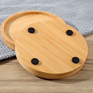 Juego de 6 Posavasos de Madera de Acacia Ecológicos de Lujo Antideslizantes con Soporte, Decoración Navideña para el Hogar y la Oficina, Alfombrillas para Mesa de Centro y Escritorio - Product Image 3