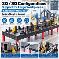 Meja Las Fleksibel 3D dari Besi Cor dengan Perlengkapan Pekerjaan Robotik Multi-Lubang untuk Pemasangan dan Pengelasan