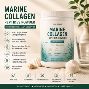 Colágeno Hidrolizado en <span class=keywords><strong>Polvo</strong></span>, Péptidos de Colágeno, Marca Privada, Fabricante de Suplementos OEM - Product Image 1