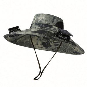 Gorra de Pesca de Nylon con Ventilador Solar y Dos Ventiladores Refrigerantes para Esquí y Ciclismo, Venta al Por Mayor - Product Image 3
