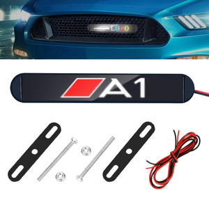 Feux de jour pour voiture et moto <span class=keywords><strong>Logo</strong></span> LED Plaque de calandre Badge Illuminé moyen net Emblème pour <span class=keywords><strong>Audi</strong></span> A1 A3 A4 A5 A6 A7 - Product Image 1