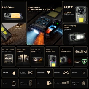 โปรเจกเตอร์โทรศัพท์5g 16 + 512GB 20500mAh แอนดรอยด์15 Mian 200MP 120Hz โทรศัพท์มือถือทนทานจอแสดงผล Doogee V Max Play - Product Image 5