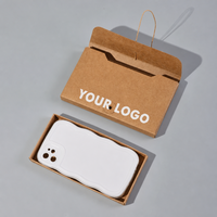 Enveloppes à cordon marron pour présentation d'accessoires de téléphone, emballage personnalisé, boîte à cordon imprimée, enveloppe à œillet