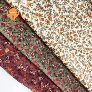 MEIDEBAO High Quality Polyester Fabric Waist Flower Korean Silk Plain Print For Women's Dresses Blouses