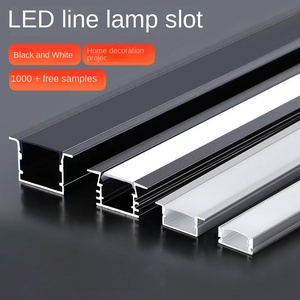 <b>Plaster</b> LED Free Sample t Slot Black LED Channel System Recessed Mount Extrusion Aluminum Profile LED <b>Tape</b> Light Track T6 Model - Product Image 6
