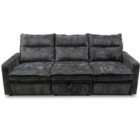 Canapé inclinable électrique moderne carré 3 places avec ports de charge USB et rangement extensible pour salon et école