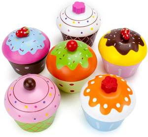 Ensemble de jouets de cuisine et de nourriture pour maison en bois-<span class=keywords><strong>Jeux</strong></span> de simulation de thé de l'après-midi pour filles avec gâteau aux beignets et coupe de semblant de thé inclus - Product Image 2