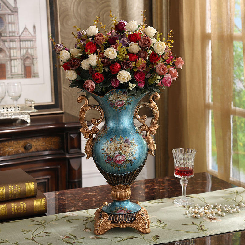 vase+ 6 pieces flowers