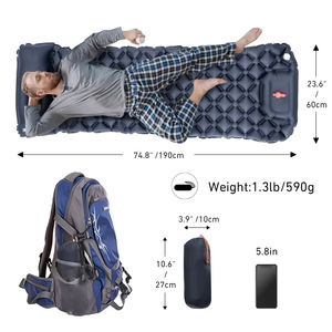 Colchoneta Inflable para Acampar al Aire Libre con Almohadas, Colchón de Aire Ultraligero con Bomba de Inflado Integrada para Senderismo - Product Image 3