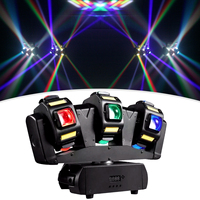 Projecteur de scène LED populaire à trois têtes mobiles, faisceau laser RGBW, effet stroboscopique doré, pour discothèque, bar, DJ, cérémonie