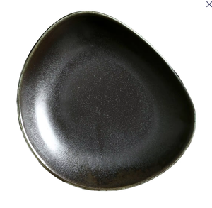 Factory Direct Wholesale Modern Design Irregular Ceramic Hotel Soup and Fish Dinner <b>Plate</b> Triangle Porcelain <b>Black</b> <b>Plate</b> - Product Image 1
