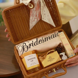 Cesta de mimbre en forma de rectángulo con acabado brillante hecha a mano al por mayor caja de almacenamiento de Picnic inspirada en la naturaleza para conservación de frescura - Product Image 3