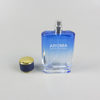 Bouteille d'emballage cosmétique Rectangle plat 100ml bouteille en verre de parfum de parfum clair vide