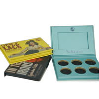 Emballage en papier recyclable palette de fards à paupières en carton boîte vide Palette de maquillage de marque privée avec miroir