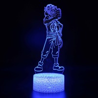 Lampe de chevet 3D avec figurine, 7 couleurs changeantes, LED, télécommande tactile, application, variateur d'intensité, mini lampe de bureau