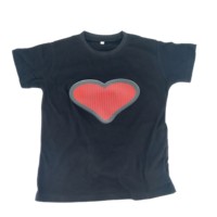 Panneau Led Tshirt Personnalisé EL Flash Tshirt Son Activé Égaliseur LED DJ T-Shirt pour Bar Rock Disco DJ
