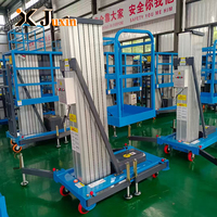 Plateforme de travail aérienne mobile hydraulique à mât unique en alliage d'aluminium portable pour travaux en hauteur intérieurs et extérieurs