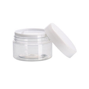 Recyclable 25ml-500ml pour récipient de lotion de pot de crème en plastique transparent 100g <span class=keywords><strong>120g</strong></span> bouteille de cosmétiques bouchon blanc pour sérum de soin de la peau - Product Image 3