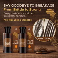 Shampooing et après-shampoing concentrés professionnels anti-pelliculaire et anti-chute de cheveux, sans sulfate, biologiques, à base de Chebe d'Afrique, marque distributeur