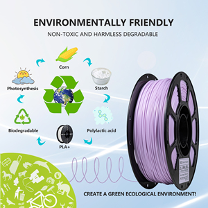 Filament PLA 3D violet clair, filament pour imprimante 3D, consommables d'impression 3D PLA+, bâton d'impression 3D couleur unique - Product Image 5