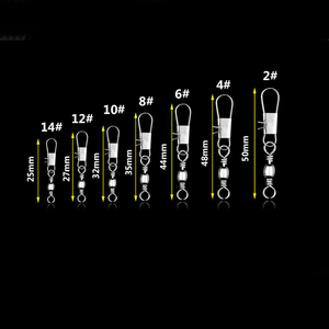 Weihe 2 #-14 # thép không gỉ Thùng xoay với Khóa liên động Snap WH-A023 câu cá phụ kiện câu cá xoay Snap - Product Image 2