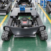 Tondeuse à chenilles télécommandée robuste 27HP 764cc, débroussailleuse RC de qualité industrielle et DIY pour l'entretien des voies forestières et des bordures routières