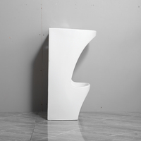 Station d'ablution islamique moderne en céramique, lavabo sur pied, lavabo pour les mains et les pieds, forme ovale, utilisation à domicile et à l'hôtel