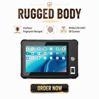Tablet Iris Biometrik Tahan Banting Bersertifikasi RoHS untuk Navigasi GPS MTK NFC RFID 8 Inci, Pembaca Kartu, Pemungutan Suara Aman, Perbankan, dan Keuangan