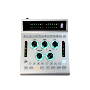 Portable studio professional digital live sound card with 24 professional electronic music keynotes for recoding