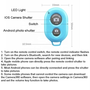 Phổ New không dây cho bluetooth chụp máy ảnh chuyển đổi nút cho điện thoại di động linh hoạt selfie điều khiển từ xa để sử dụng nhà - Product Image 2