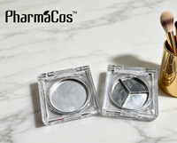 Contenant de blush élégant multicolore avec couvercle 5g - Pot vide en aluminium à compartiment unique pour cosmétiques DIY
