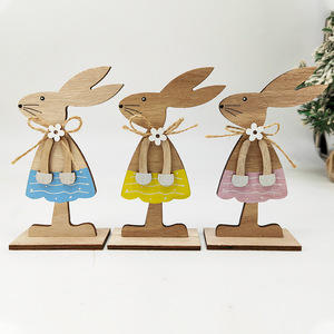 <b>Easter</b> Bunny Wooden <b>Ornaments</b> Rabbit Shape Handmade Decor Indoor Party Craft <b>Easter</b> Decoration - Product Image 2