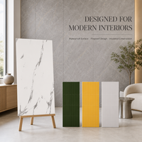 Panneau mural SPC moderne, marbre multicolore, imperméable, ignifuge, pour salon, chambre, hôtel, mur d'accentuation