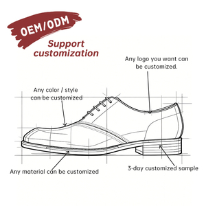 Zapatos Oxford de Negocios para Hombre, Estilo Británico, con Cordones, Punta Cuadrada, Impermeables, Transpirables, Cómodos, con Aumento de Altura, de Piel Vacuna, Personalizados OEM - Product Image 3