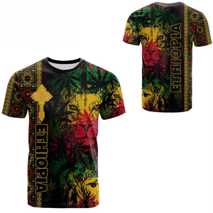 Camiseta Personalizada con Estampado de la Bandera Ortodoxa Etíope para Hombre, Talla Grande, Cuello Redondo, Transpirable, para Ejercicio y Fitness - Product Image 4