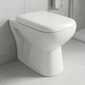 WC suspendu mural moderne européen en céramique monobloc, à double chasse, gain de place pour salle de bain - Product Image 4